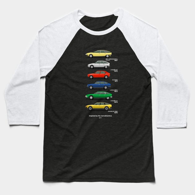 BMC1800 Aerodynamica influence collection Baseball T-Shirt by RJW Autographics